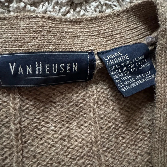 Vintage Van Heusen Button Vest Men Size Large 100% Wool EUC - Picture 5 of 5